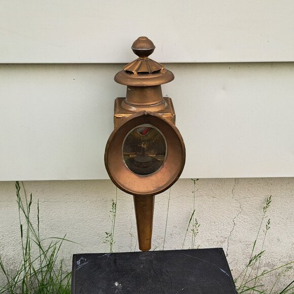 Pair of Brass Carriage Lamps - Picture 3 of 11